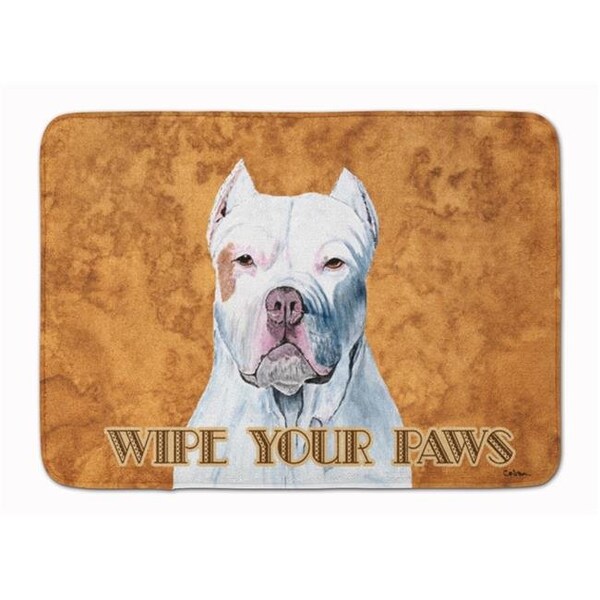 Carolines Treasures Carolines Treasures SC9130RUG Pit Bull Wipe Your Paws Machine Washable Memory Foam Mat SC9130RUG - main